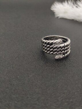 David Yurman 925 Silver Ring with Original Pouch